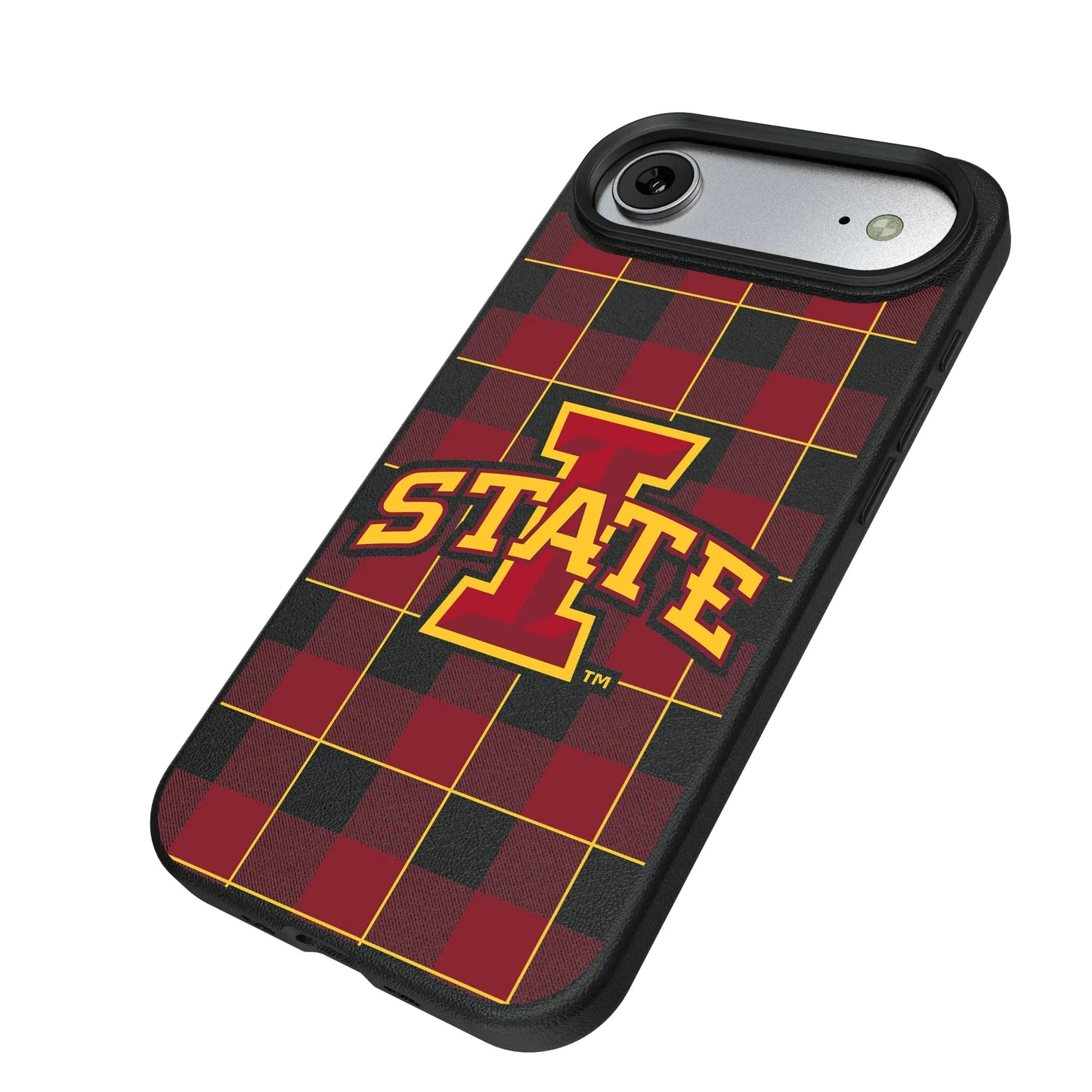 Iowa State University Cyclones Plaid MagSafe Compatible Phone Case for Apple iPhone