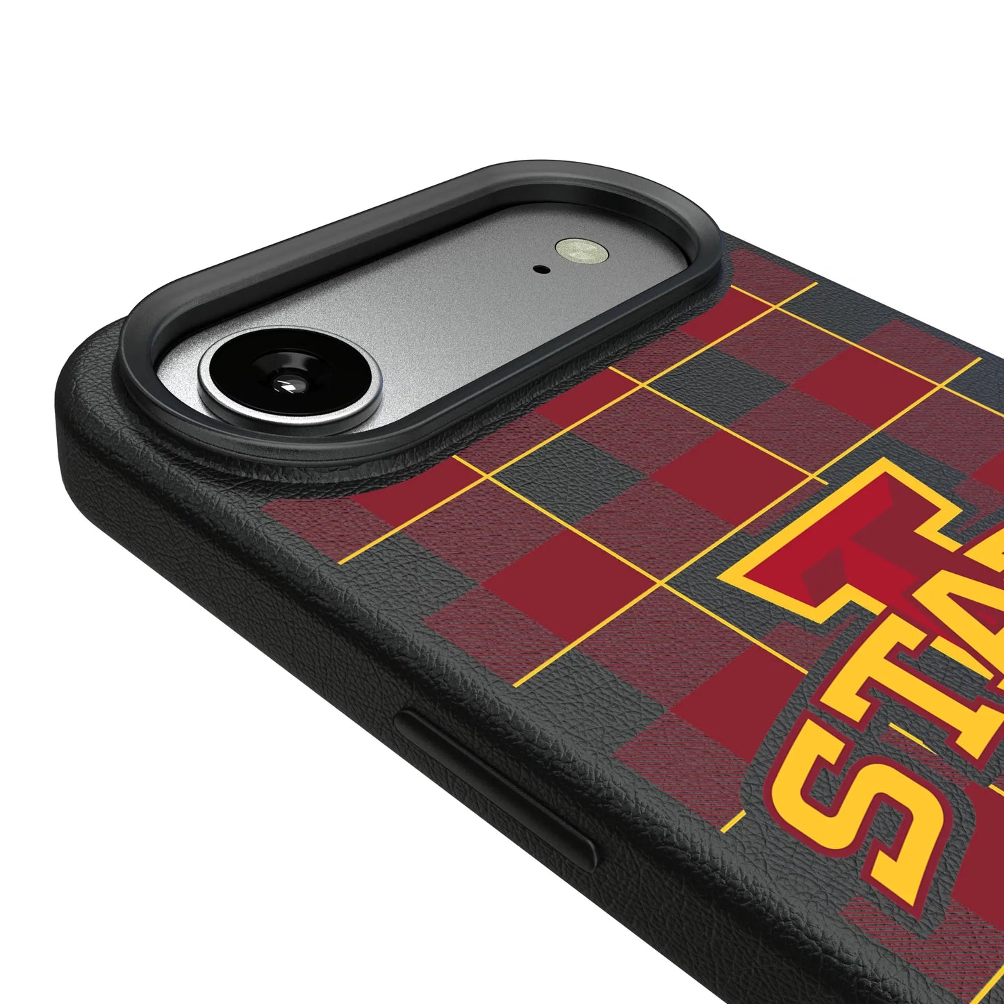 Iowa State University Cyclones Plaid MagSafe Compatible Phone Case for Apple iPhone