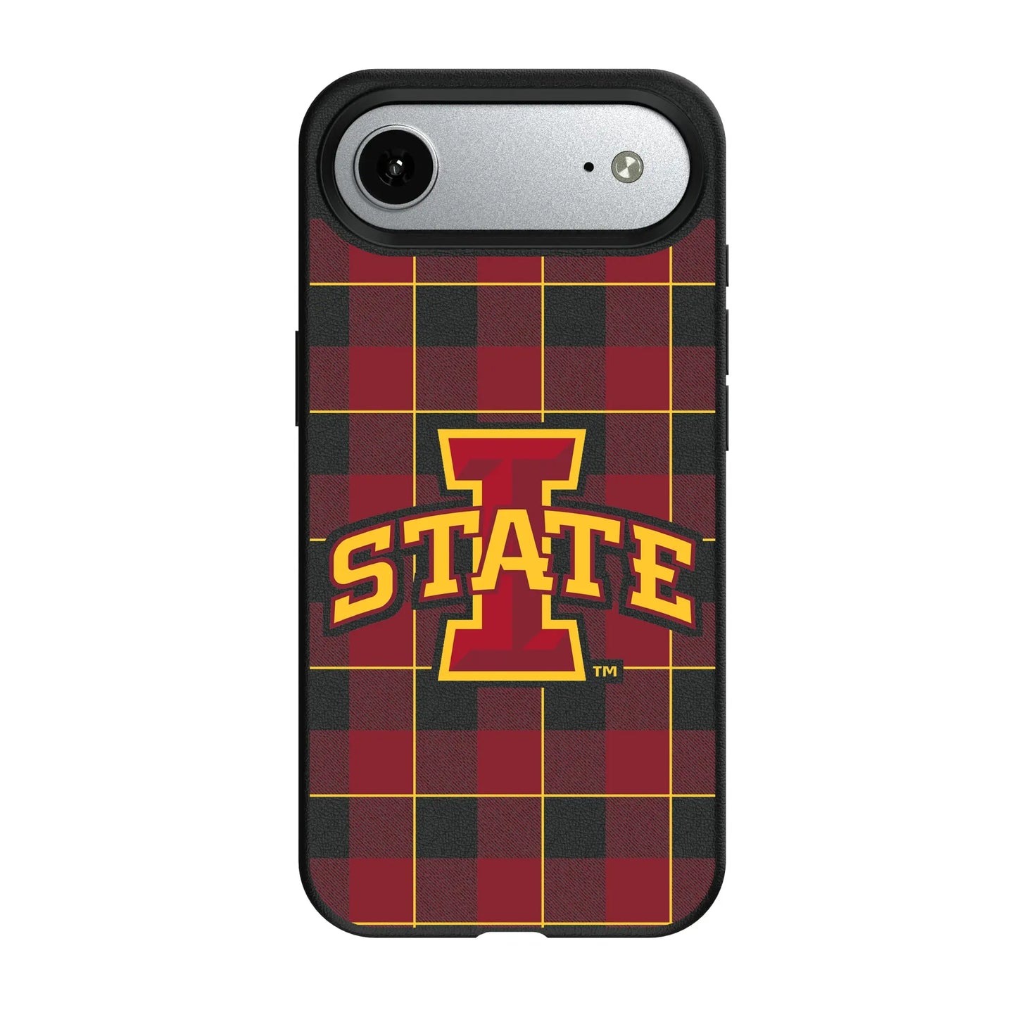 Iowa State University Cyclones Plaid MagSafe Compatible Phone Case for Apple iPhone