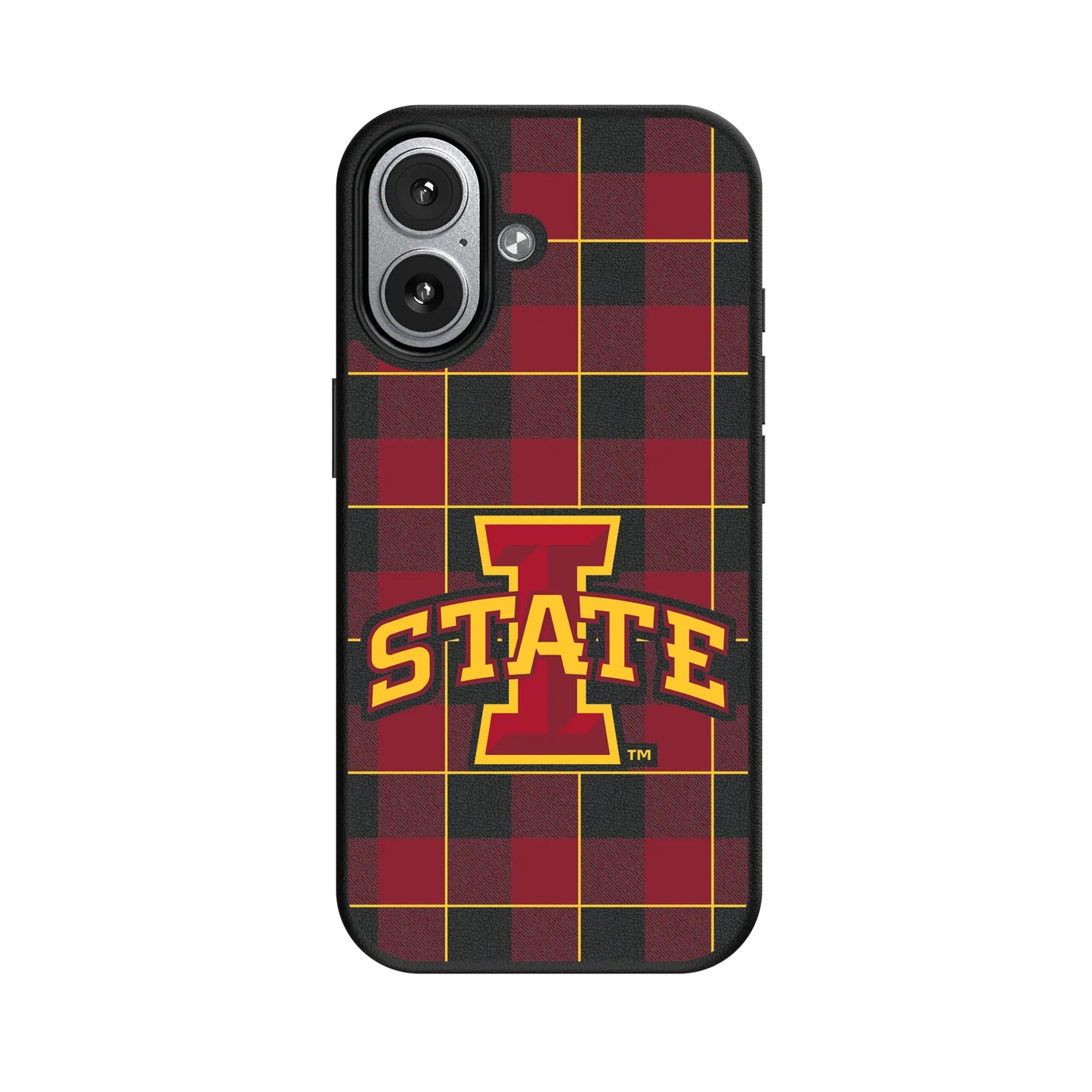Iowa State University Cyclones Plaid MagSafe Compatible Phone Case for Apple iPhone