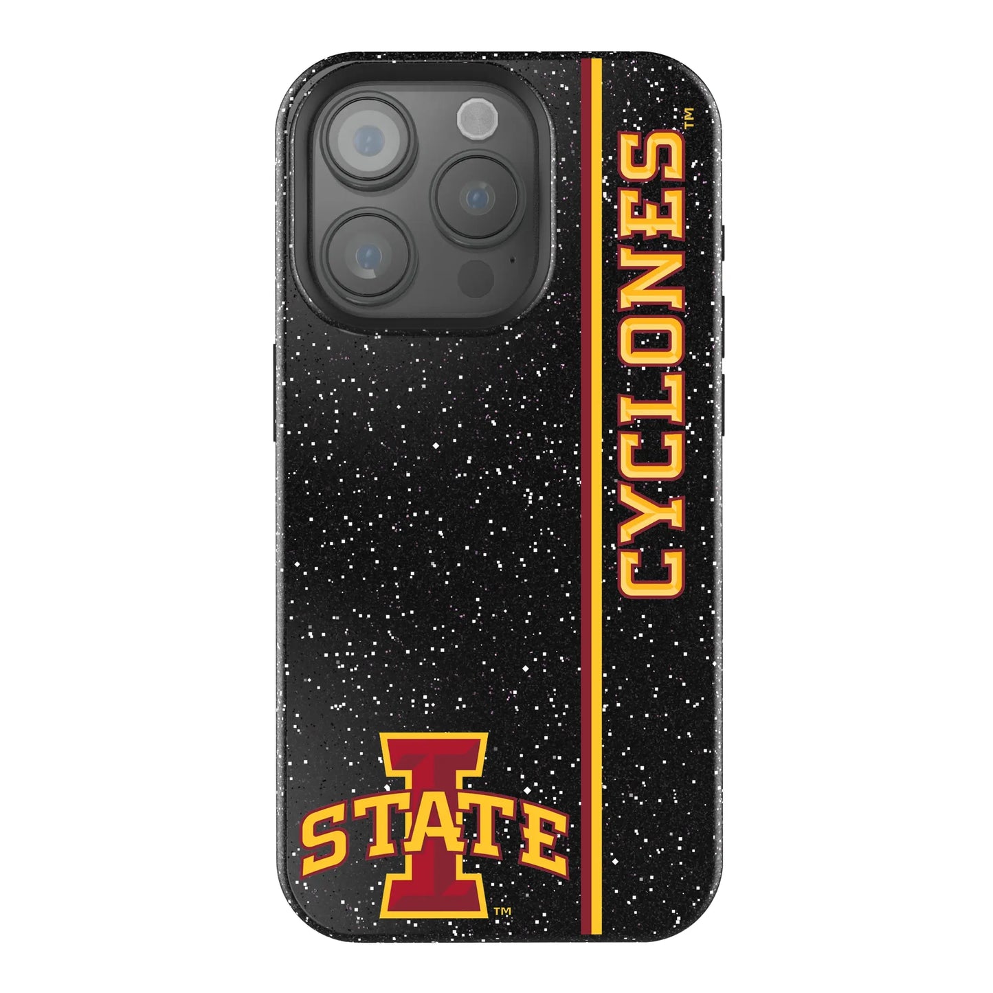 Iowa State University Cyclones Sidebar Black Bling Phone Case for Apple iPhone