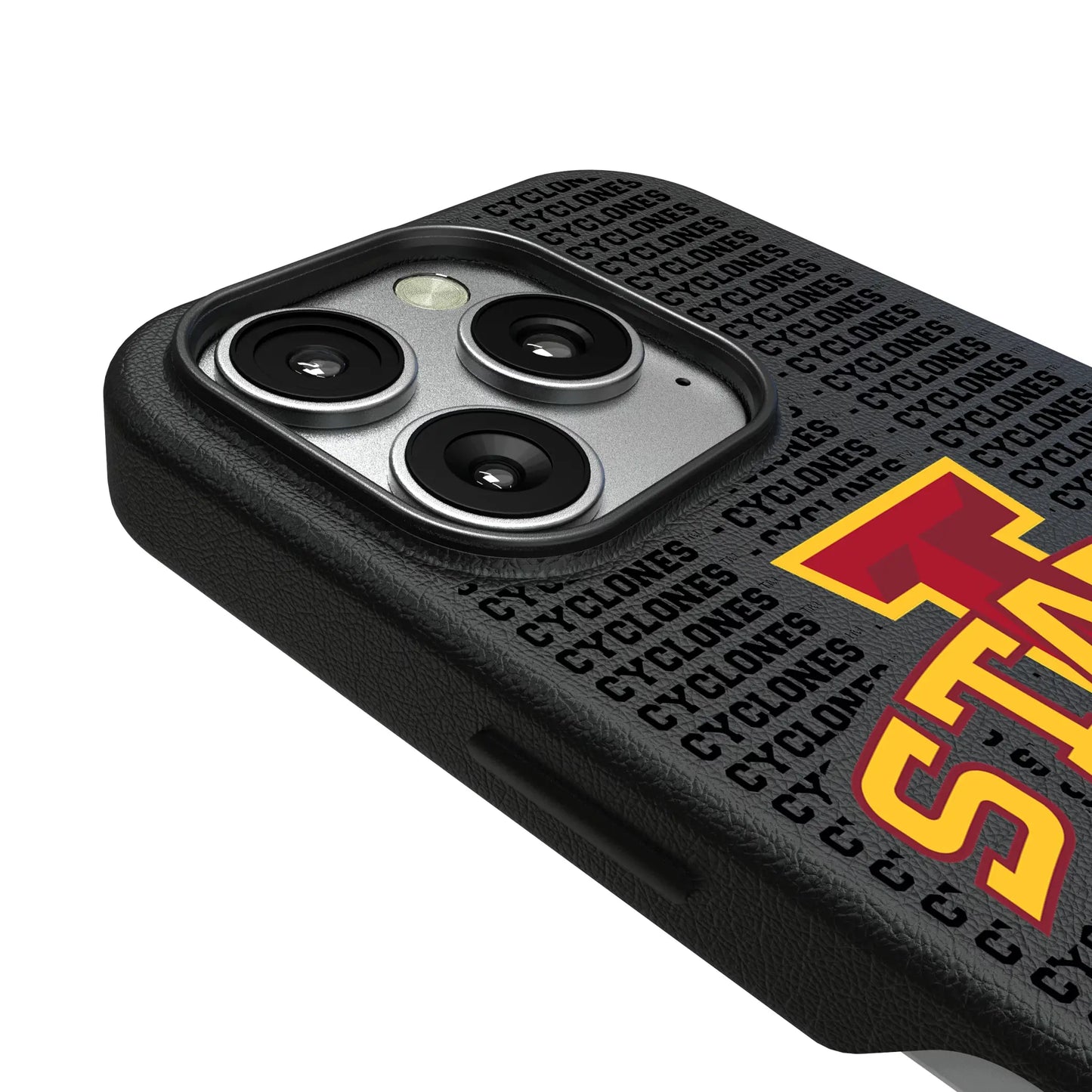 Iowa State University Cyclones Text Backdrop MagSafe Compatible Phone Case for Apple iPhone