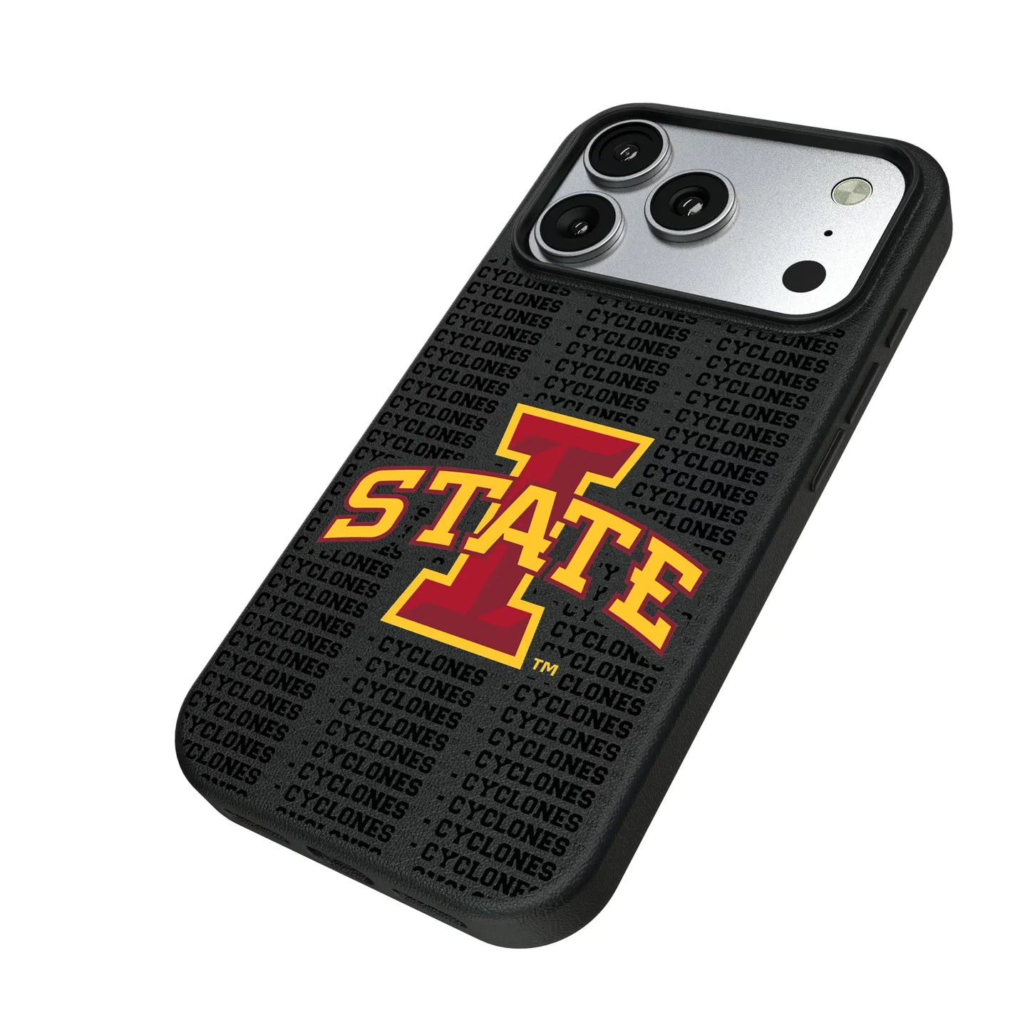 Iowa State University Cyclones Text Backdrop MagSafe Compatible Phone Case for Apple iPhone