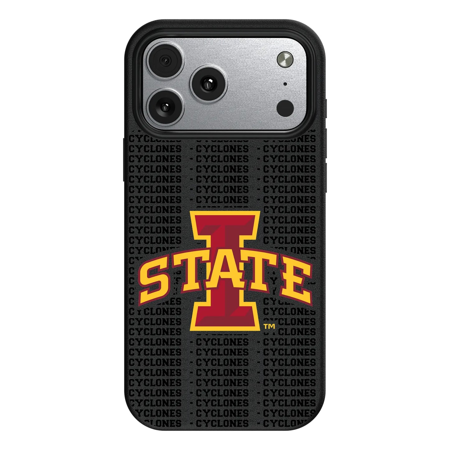Iowa State University Cyclones Text Backdrop MagSafe Compatible Phone Case for Apple iPhone