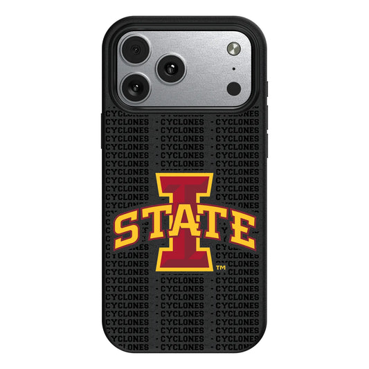 Iowa State University Cyclones Text Backdrop MagSafe Compatible Phone Case for Apple iPhone