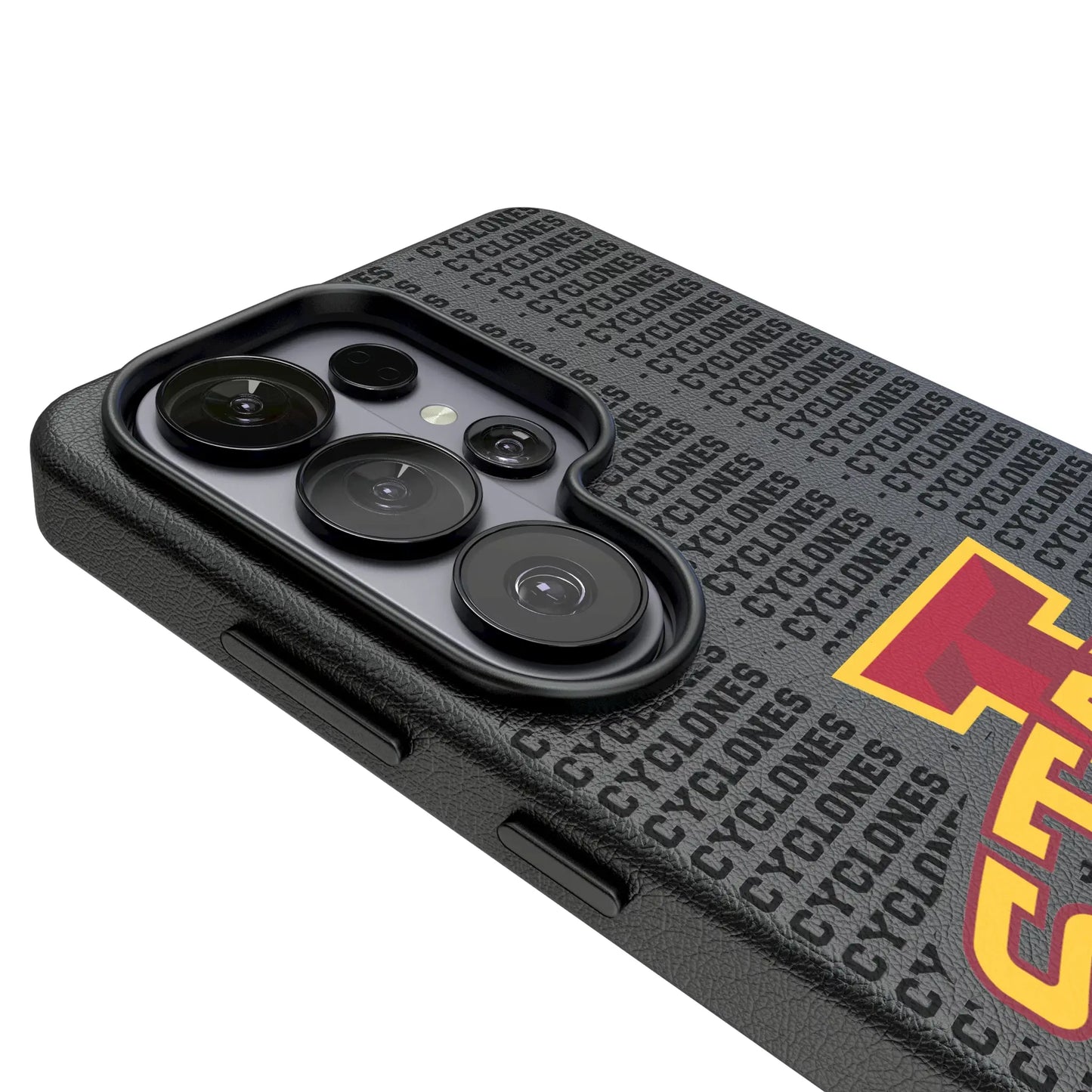 Iowa State University Cyclones Text Backdrop MagSafe Compatible Phone Case for Samsung Galaxy