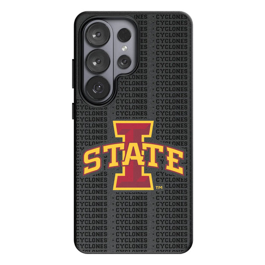 Iowa State University Cyclones Text Backdrop MagSafe Compatible Phone Case for Samsung Galaxy