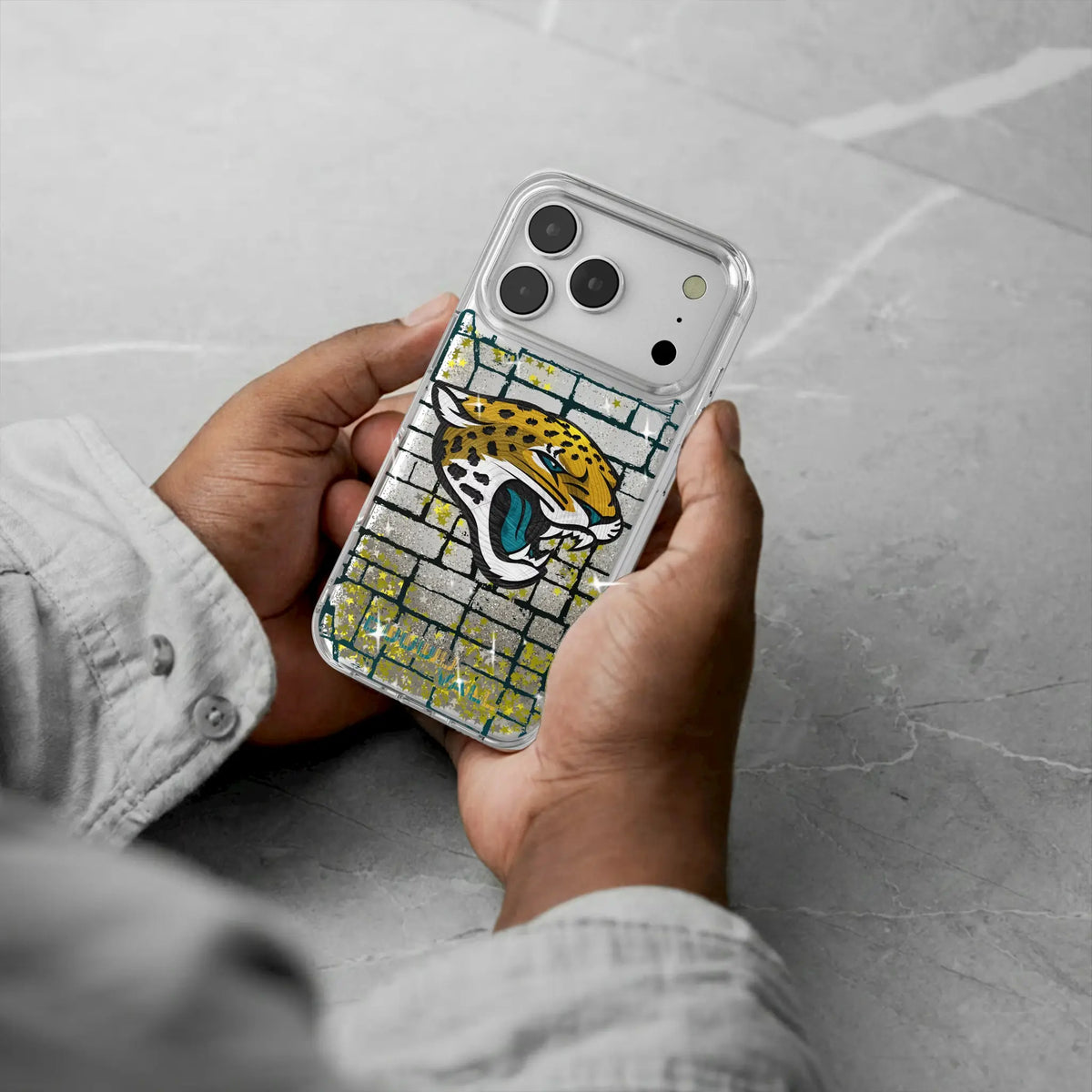 Jacksonville Jaguars Brick Glitter Phone Case for Apple iPhone