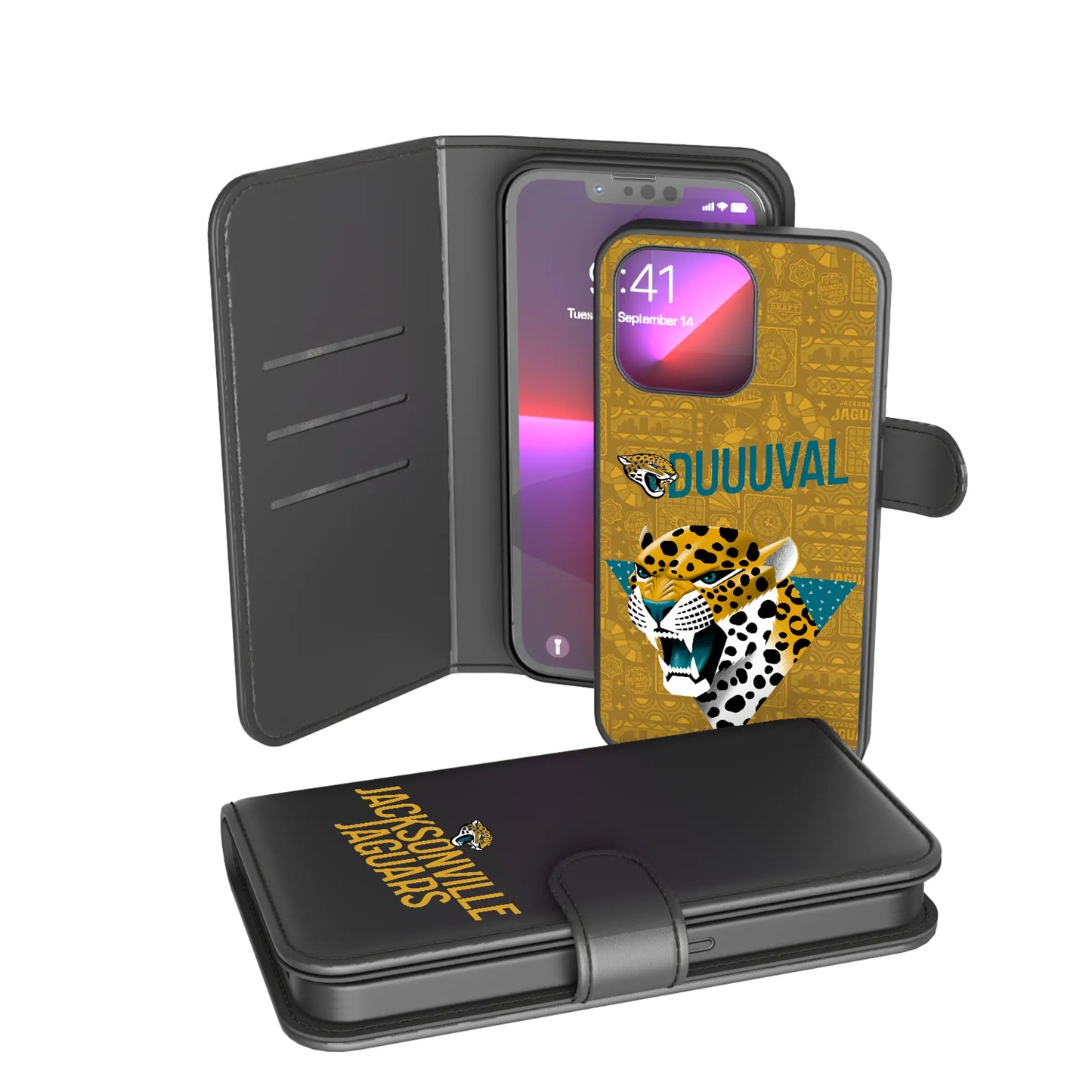 Jacksonville Jaguars Deco Wallet Phone Case for Apple iPhone