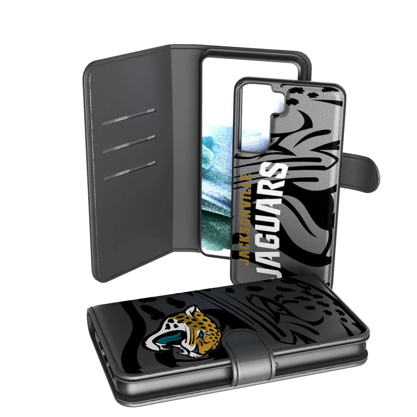 Jacksonville Jaguars Monocolor Tilt Wallet Phone Case for Apple iPhone