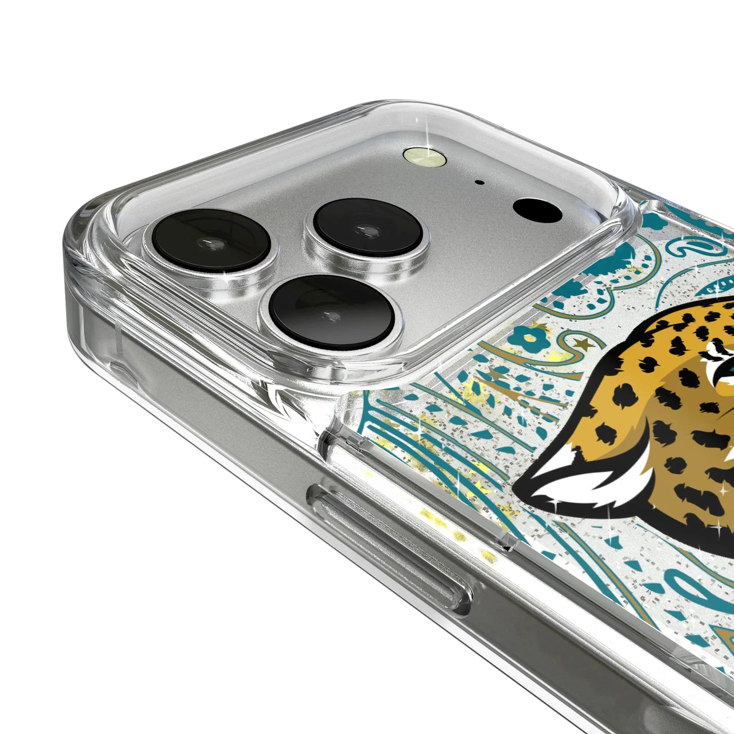 Jacksonville Jaguars Paisley Glitter Phone Case for Apple iPhone