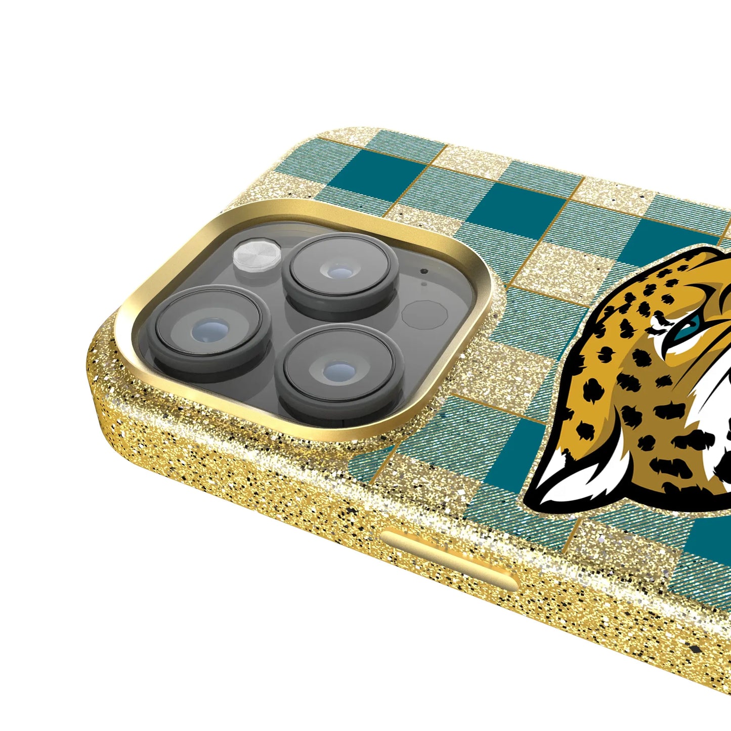 Jacksonville Jaguars Plaid Bling Phone Case for Apple iPhone