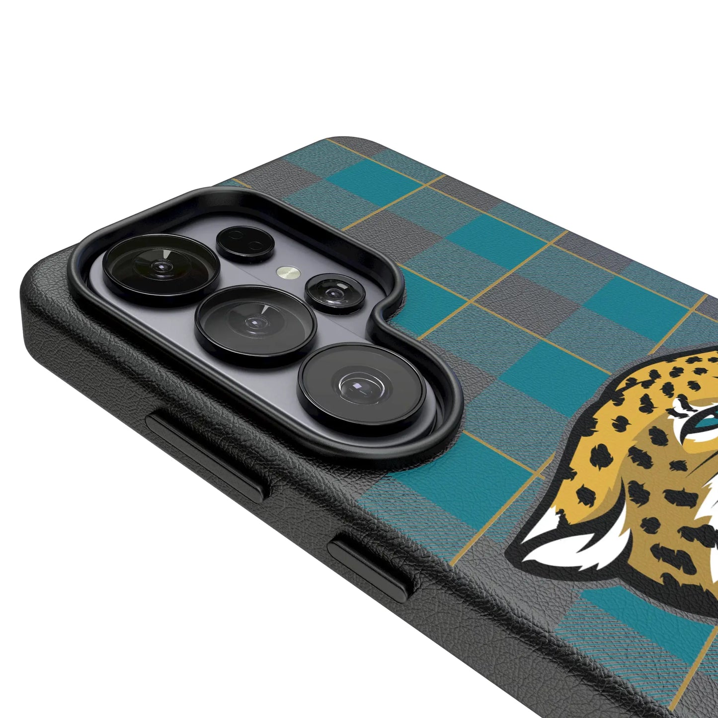 Jacksonville Jaguars Plaid MagSafe Compatible Phone Case for Samsung Galaxy