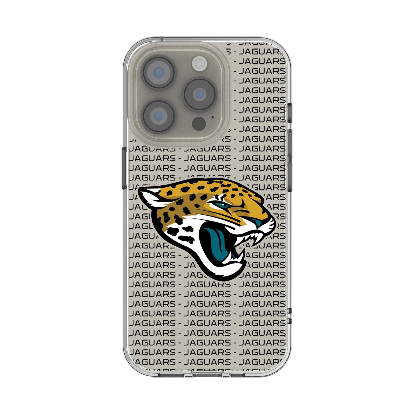 Jacksonville Jaguars Text Backdrop Clear Phone Case for Apple iPhone
