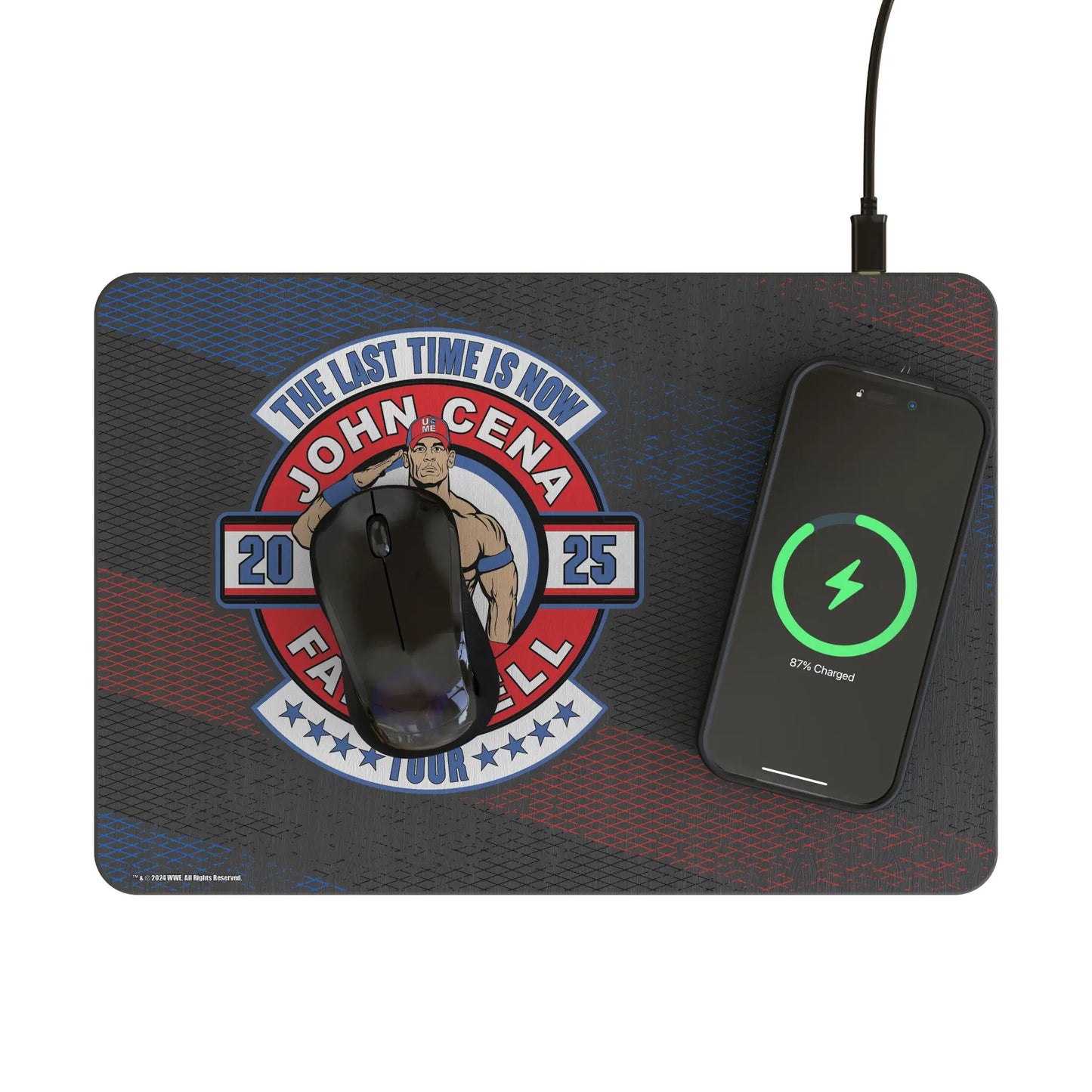 John Cena Farewell Tour Steel 15-Watt Wireless Charger and Mouse Pad