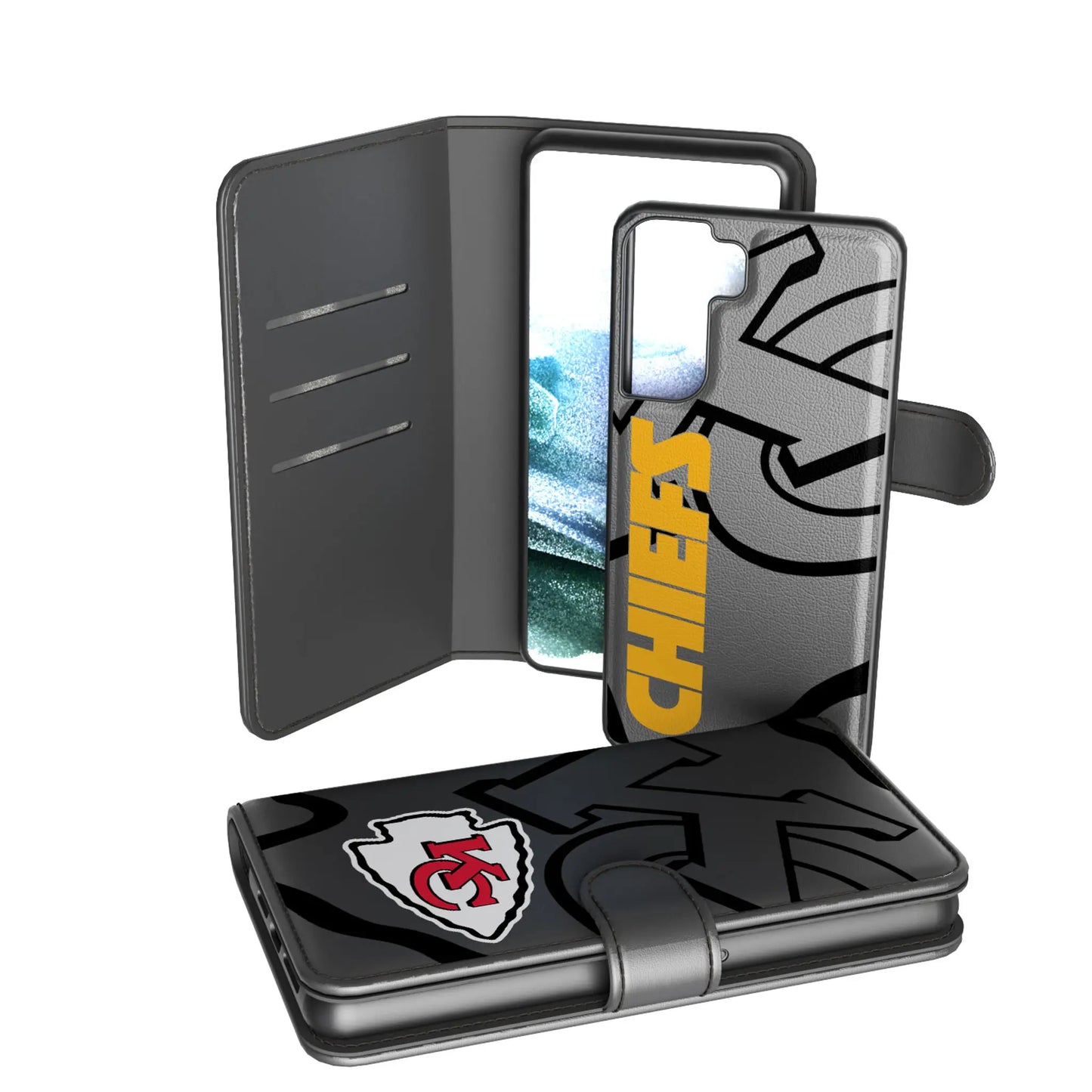 Kansas City Chiefs Monocolor Tilt Wallet Phone Case for Apple iPhone