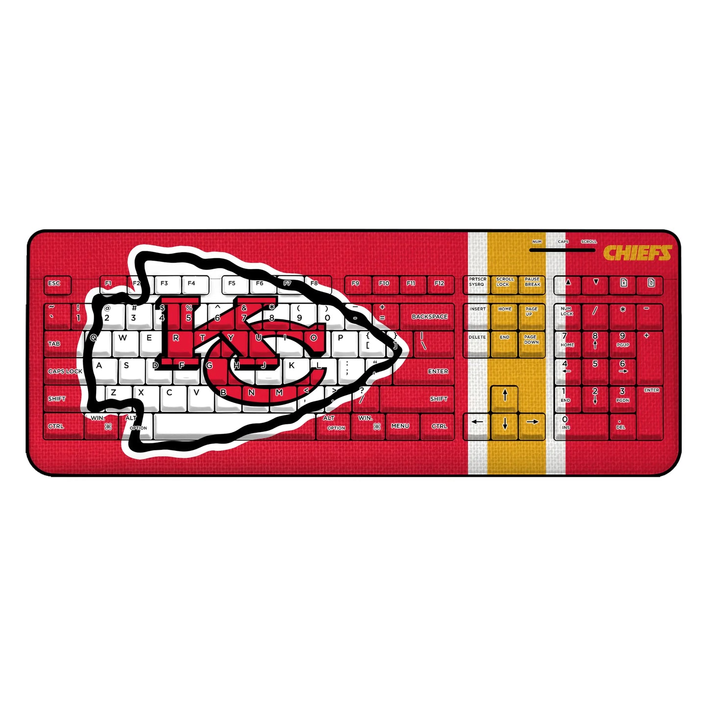 Kansas City Chiefs Stripe Wireless USB Keyboard