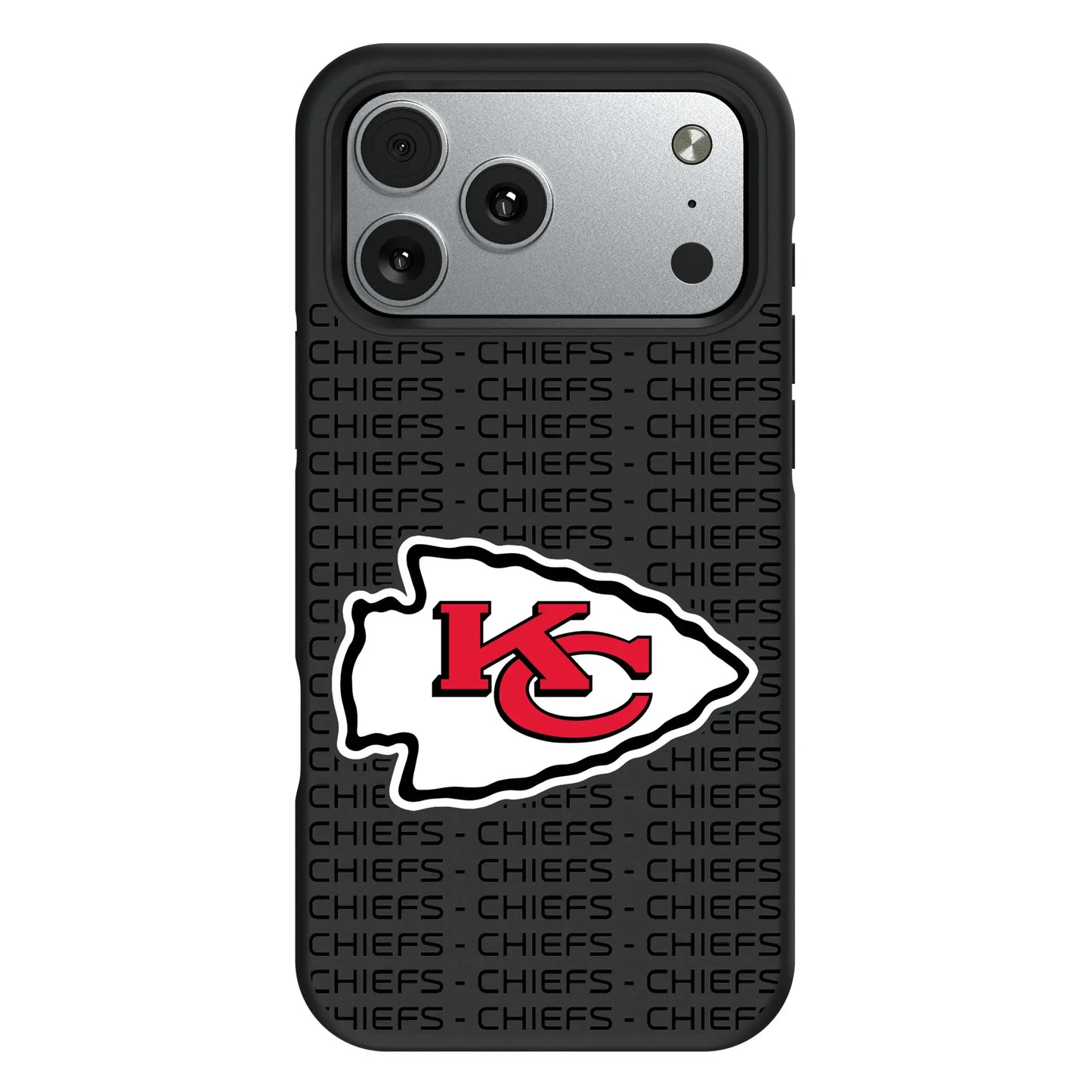 Kansas City Chiefs Text Backdrop Bump Phone Case for Apple iPhone