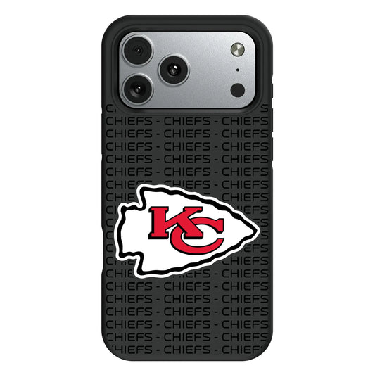 Kansas City Chiefs Text Backdrop Bump Phone Case for Apple iPhone