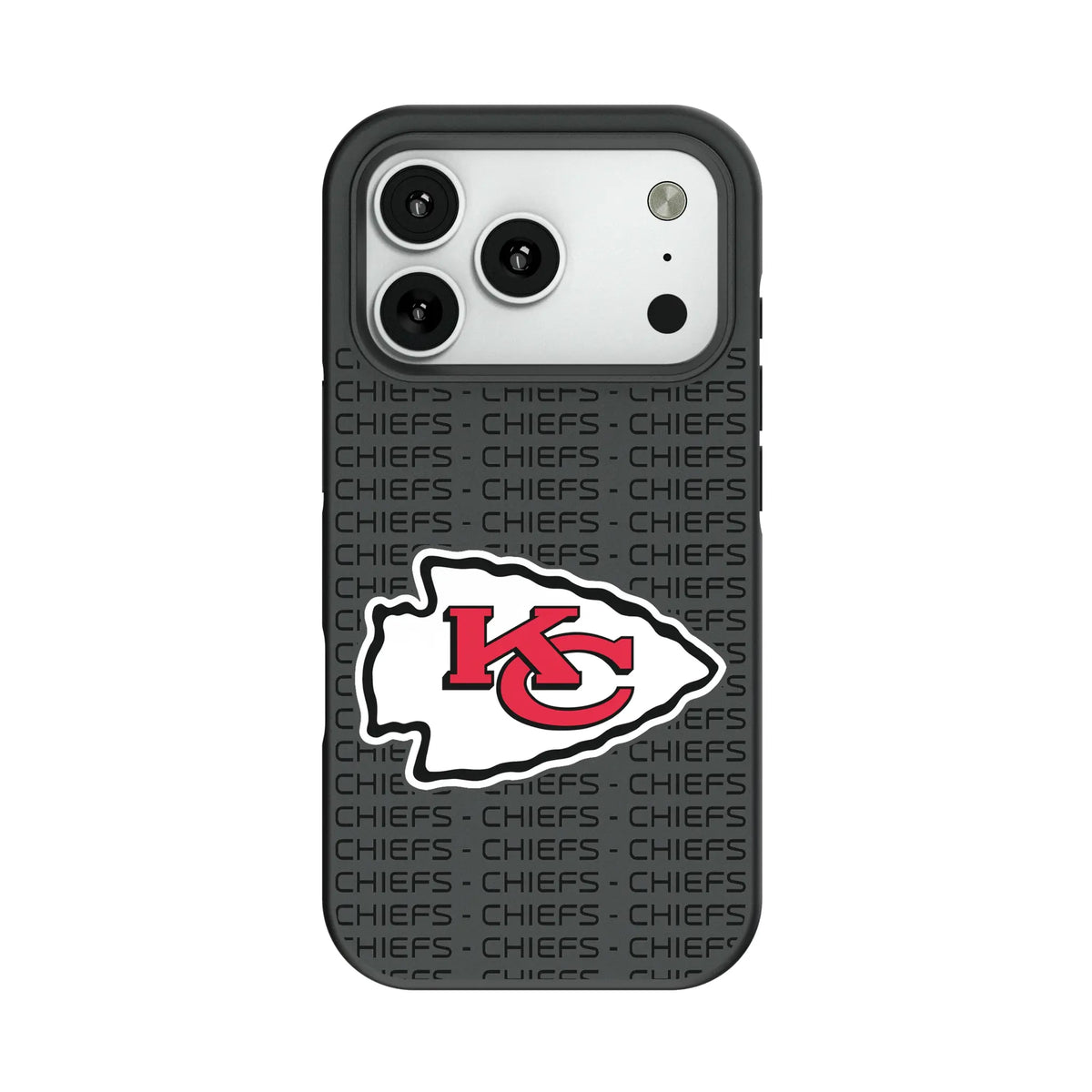 Kansas City Chiefs Text Backdrop Bump Phone Case for Apple iPhone