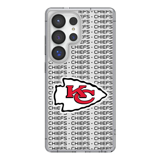 Kansas City Chiefs Text Backdrop Clear Phone Case for Samsung Galaxy