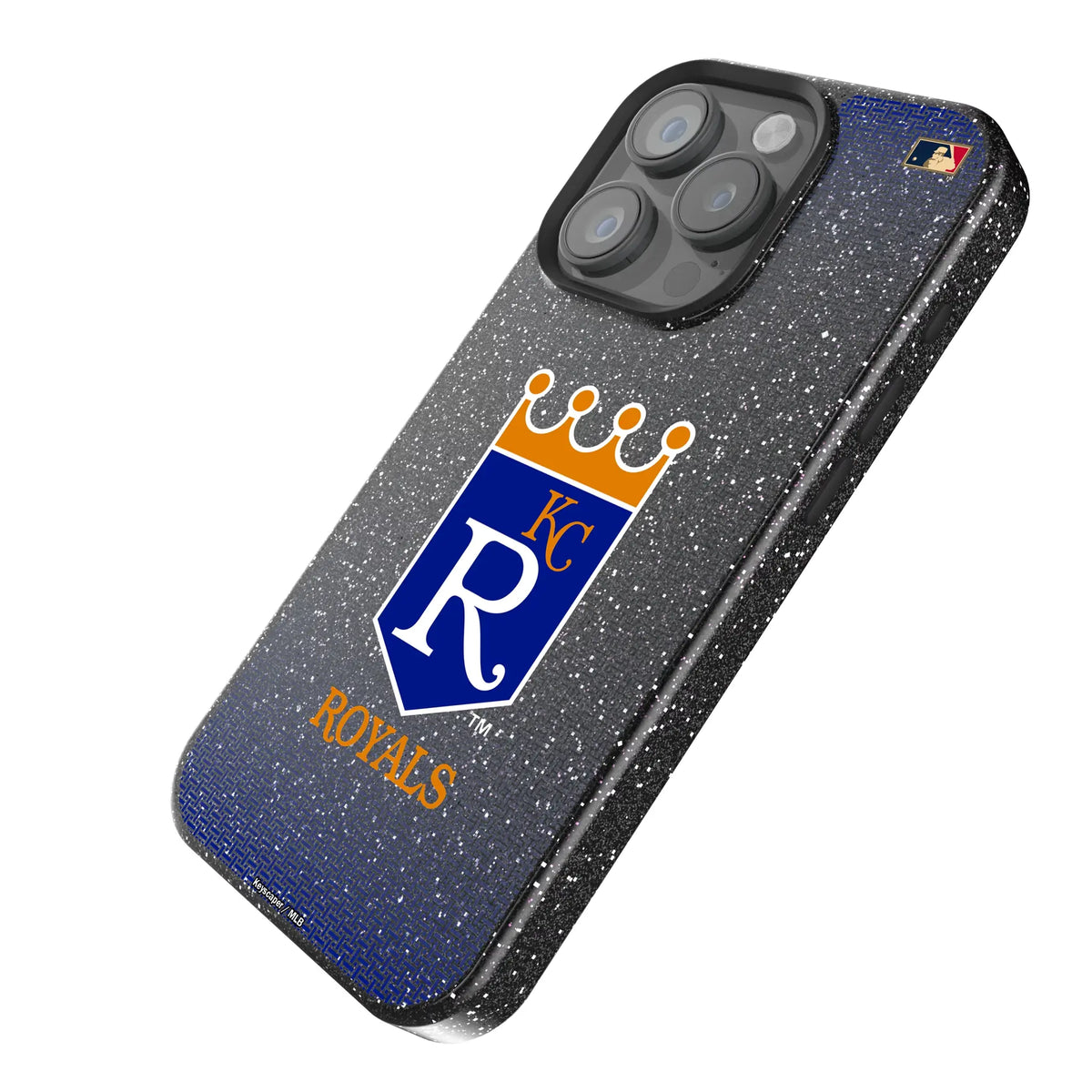 Kansas City Royals 1969-1978 - Cooperstown Collection Linen Black Bling Phone Case for Apple iPhone