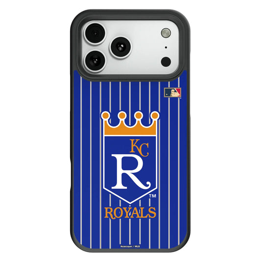 Kansas City Royals 1969-1978 - Cooperstown Collection Pinstripe Bump Phone Case for Apple iPhone