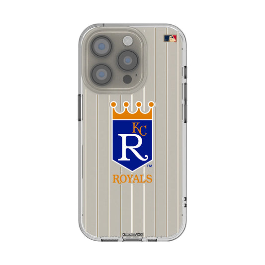 Kansas City Royals 1969-1978 - Cooperstown Collection Pinstripe Clear Phone Case for Apple iPhone