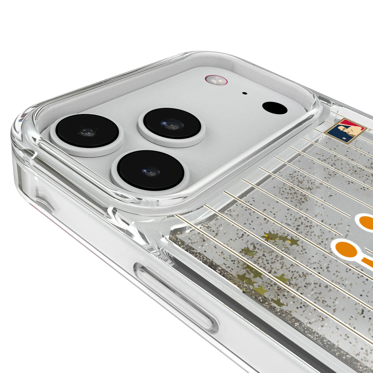 Kansas City Royals 1969-1978 - Cooperstown Collection Pinstripe Glitter Phone Case for Apple iPhone