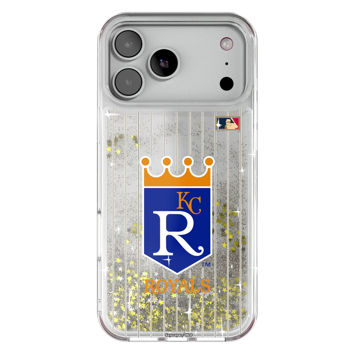 Kansas City Royals 1969-1978 - Cooperstown Collection Pinstripe Glitter Phone Case for Apple iPhone