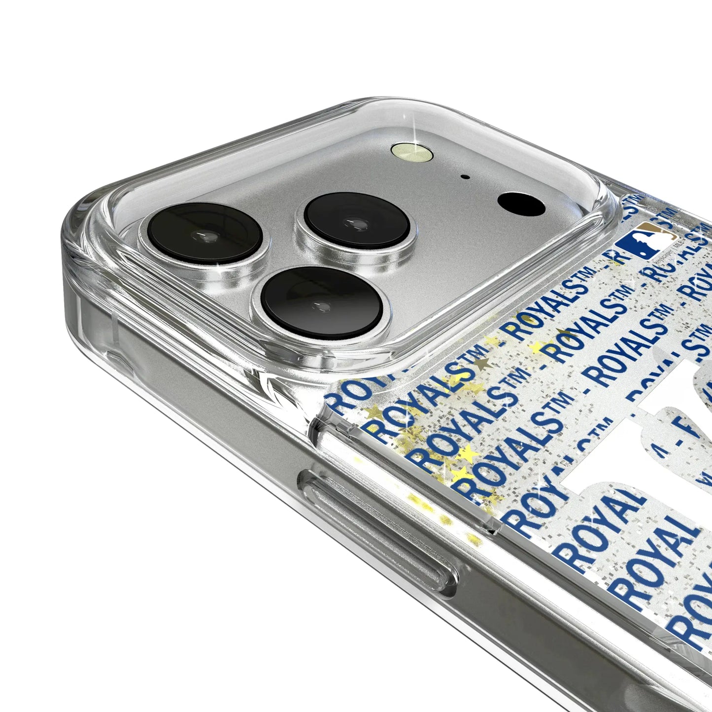 Kansas City Royals Text Backdrop Glitter Phone Case for Apple iPhone