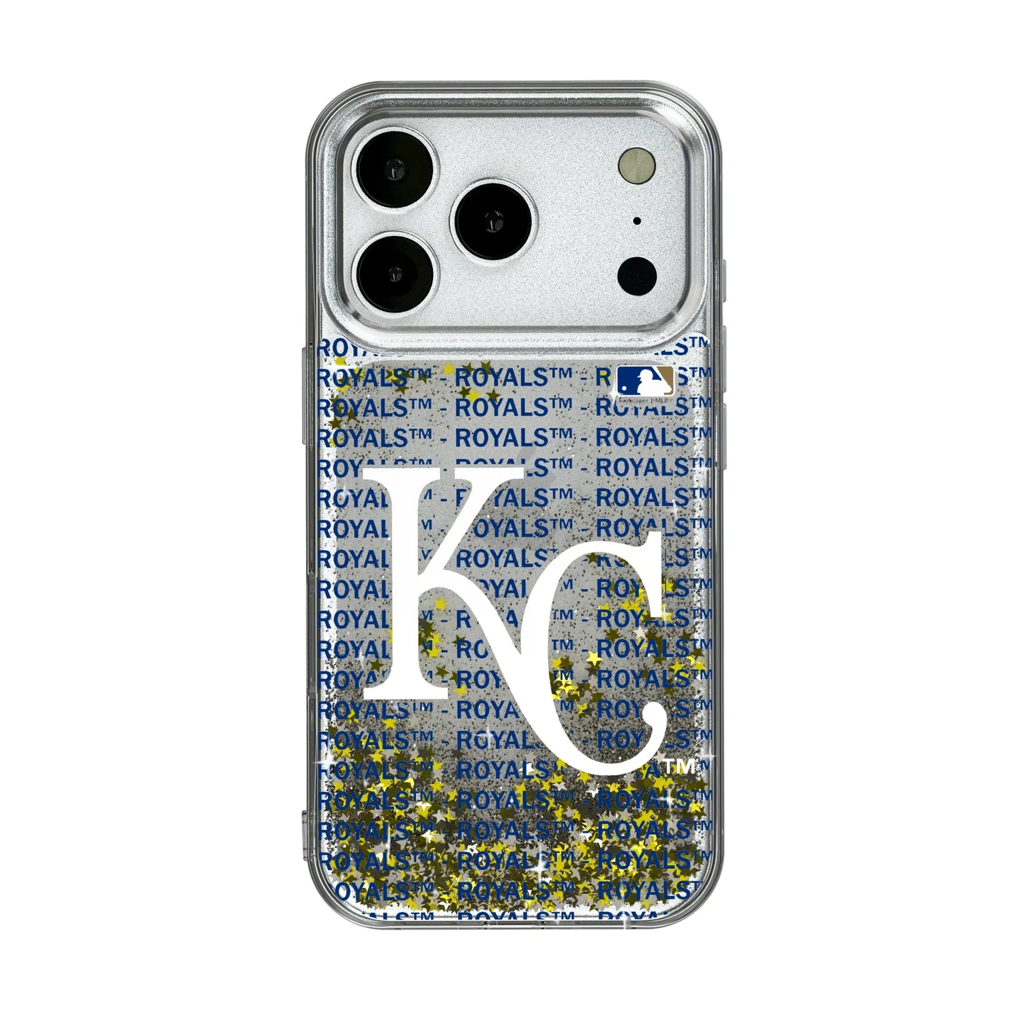 Kansas City Royals Text Backdrop Glitter Phone Case for Apple iPhone