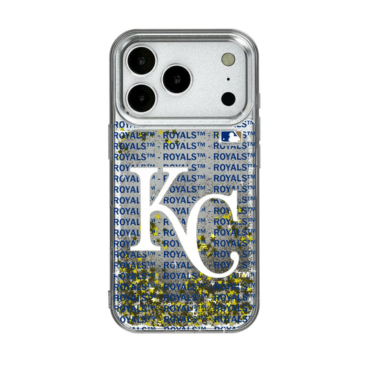 Kansas City Royals Text Backdrop Glitter Phone Case for Apple iPhone