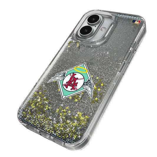 LA Angels 1961-1965 - Cooperstown Collection Linen Glitter Phone Case for Apple iPhone