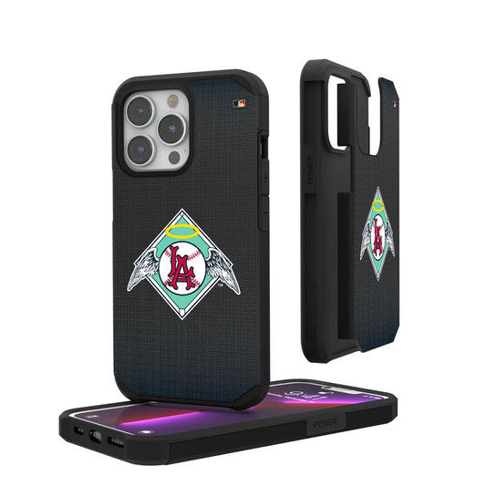 LA Angels 1961-1965 - Cooperstown Collection Linen Rugged Phone Case for Apple iPhone