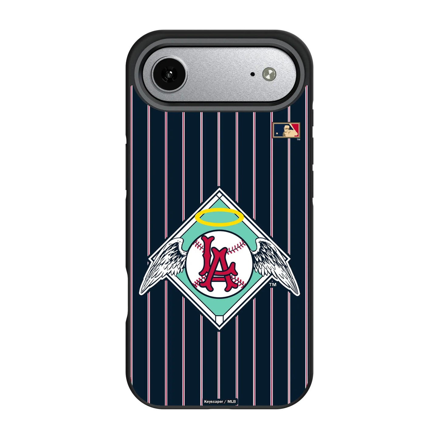 LA Angels 1961-1965 - Cooperstown Collection Pinstripe Bump Phone Case for Apple iPhone