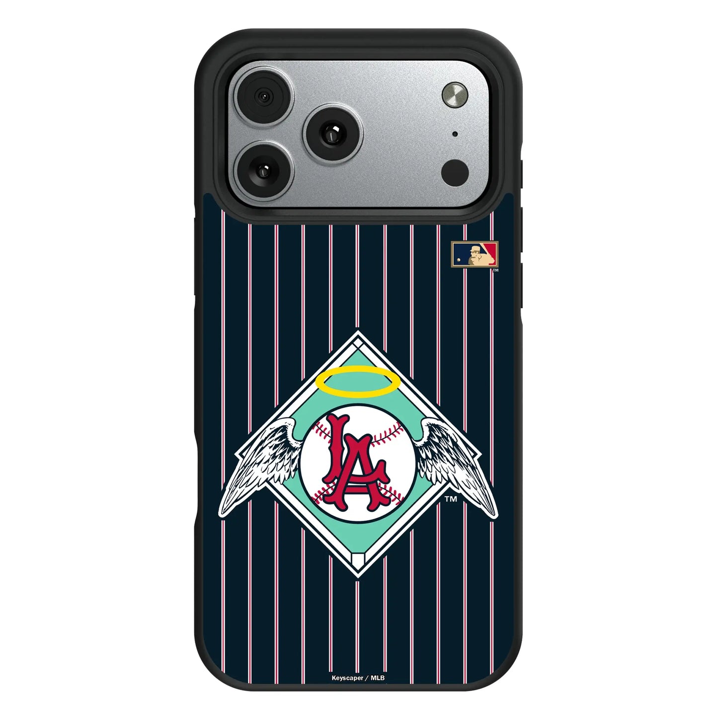 LA Angels 1961-1965 - Cooperstown Collection Pinstripe Bump Phone Case for Apple iPhone