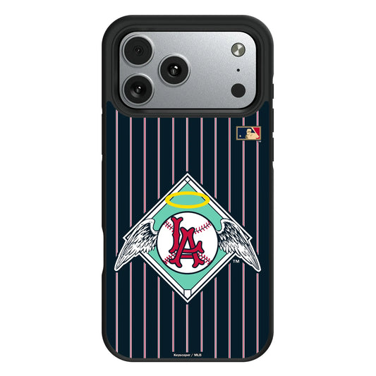 LA Angels 1961-1965 - Cooperstown Collection Pinstripe Bump Phone Case for Apple iPhone