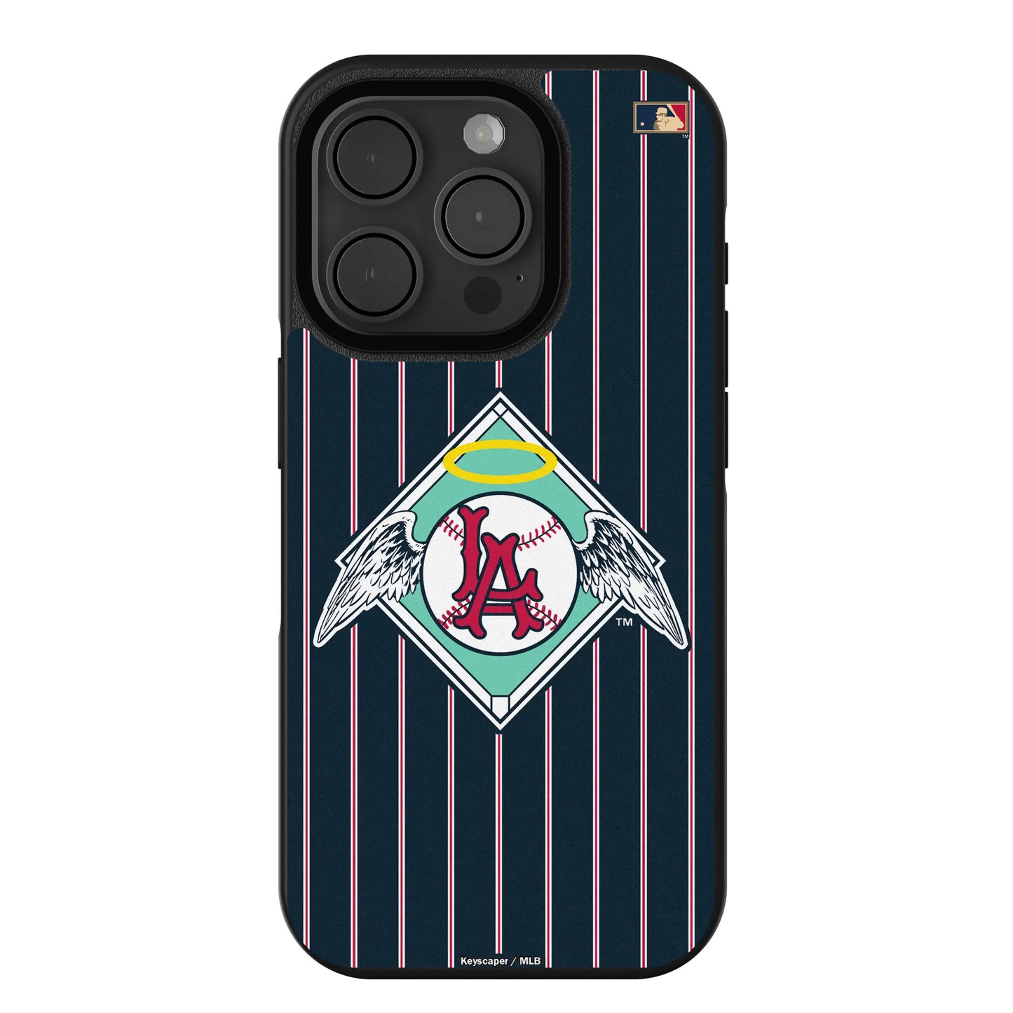 LA Angels 1961-1965 - Cooperstown Collection Pinstripe Bump Phone Case for Apple iPhone