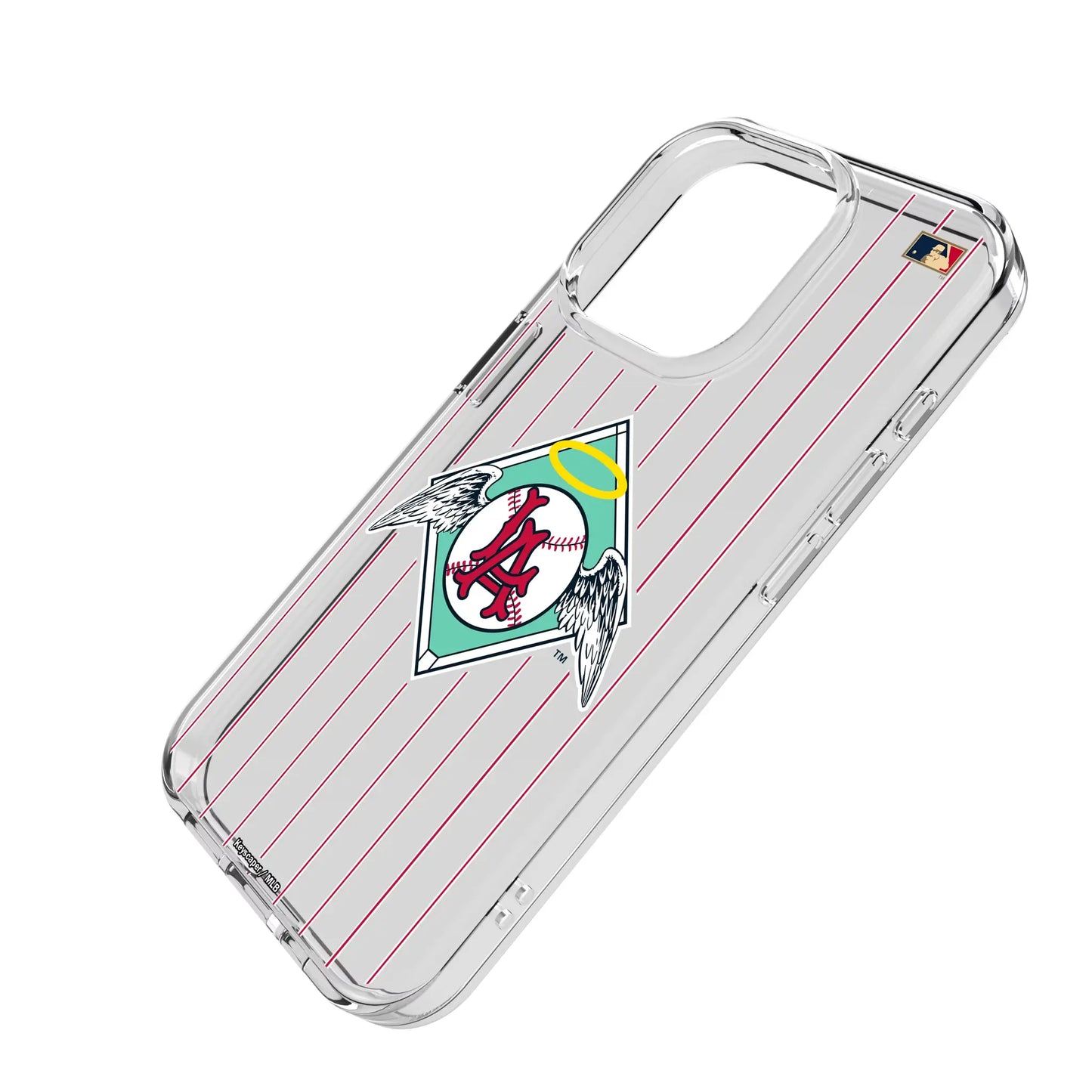 LA Angels 1961-1965 - Cooperstown Collection Pinstripe Clear Phone Case for Apple iPhone