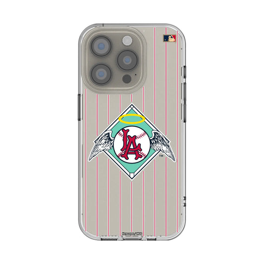 LA Angels 1961-1965 - Cooperstown Collection Pinstripe Clear Phone Case for Apple iPhone