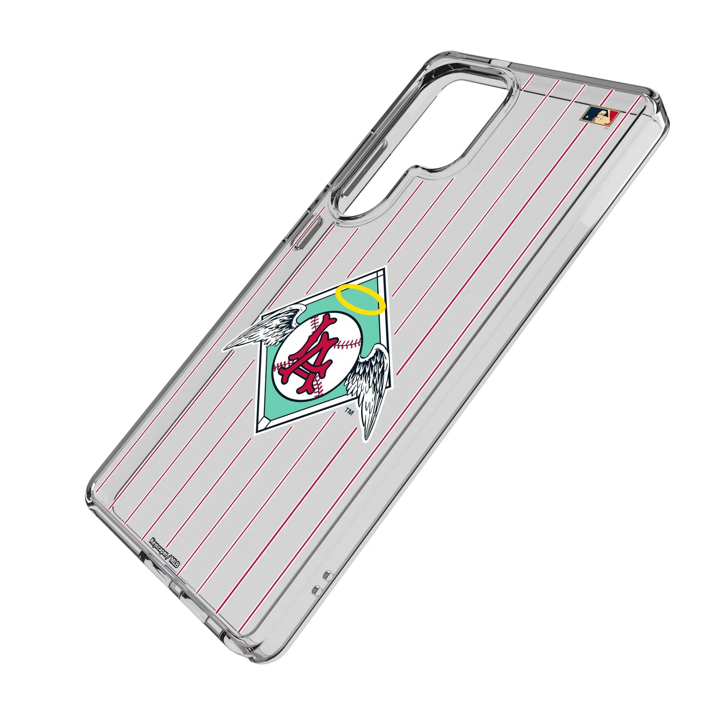 LA Angels 1961-1965 - Cooperstown Collection Pinstripe Clear Phone Case for Samsung Galaxy