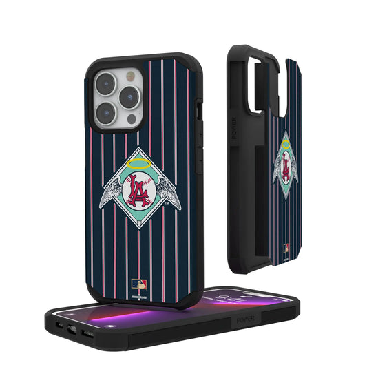 LA Angels 1961-1965 - Cooperstown Collection Pinstripe Rugged Phone Case for Apple iPhone