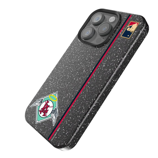 LA Angels 1961-1965 - Cooperstown Collection Sidebar Black Bling Phone Case for Apple iPhone