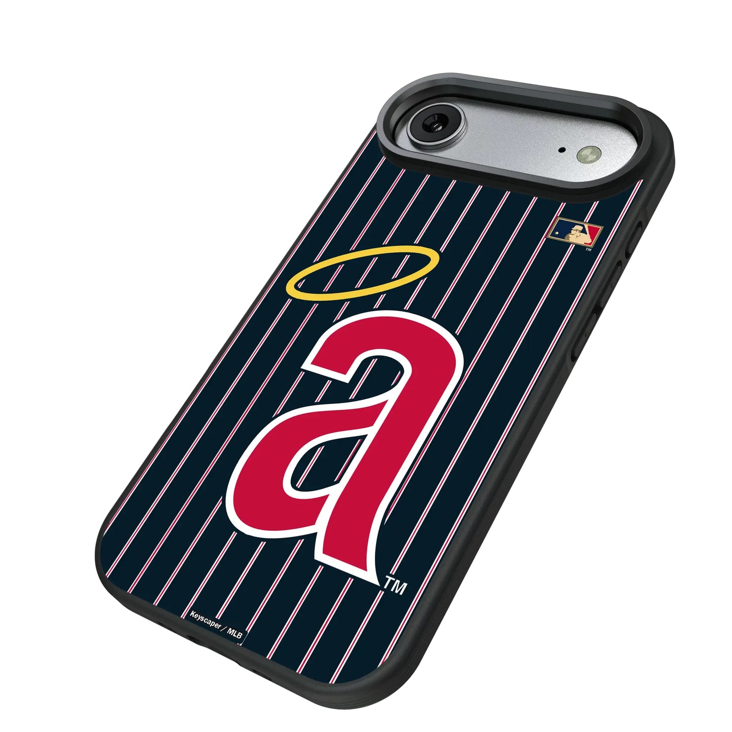 LA Angels 1971 - Cooperstown Collection Pinstripe Bump Phone Case for Apple iPhone