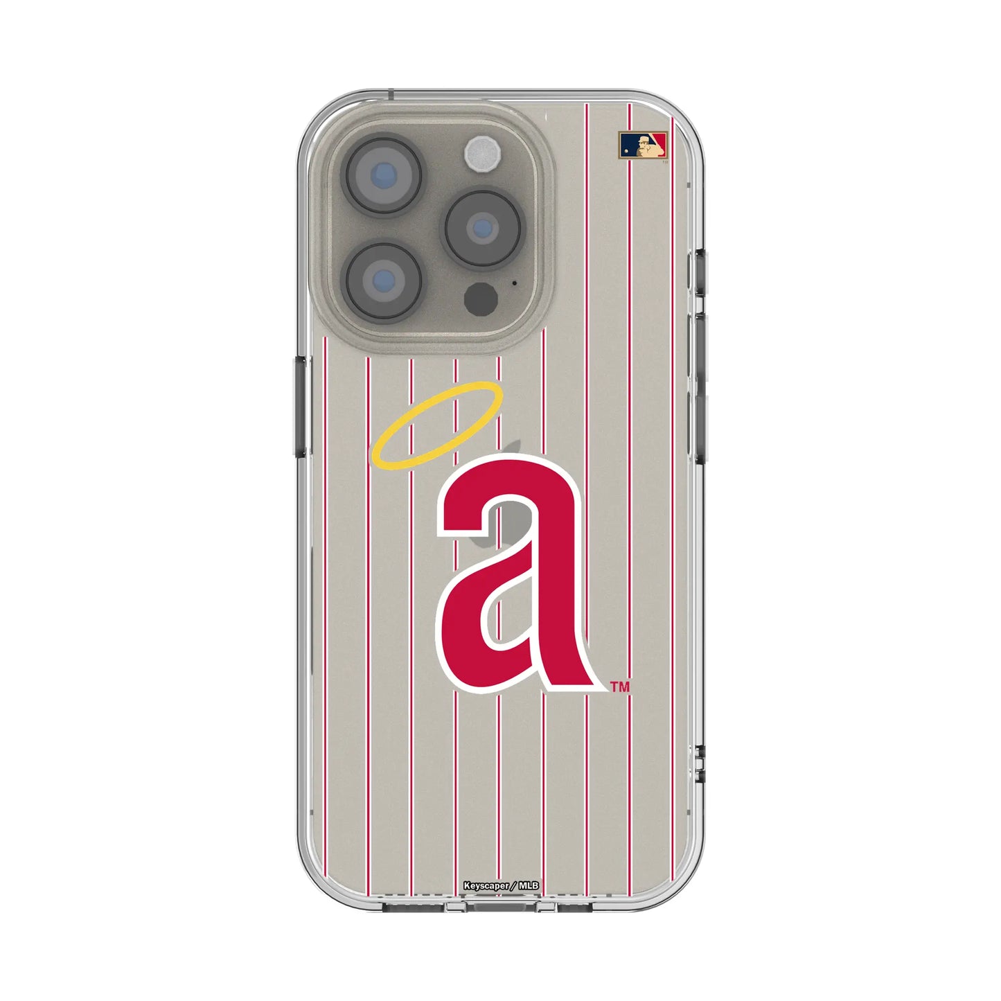 LA Angels 1971 - Cooperstown Collection Pinstripe Clear Phone Case for Apple iPhone