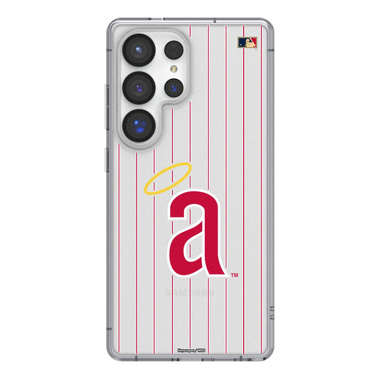LA Angels 1971 - Cooperstown Collection Pinstripe Clear Phone Case for Samsung Galaxy