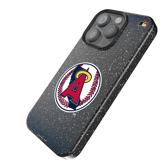 LA Angels 1986-1992 - Cooperstown Collection Linen Black Bling Phone Case for Apple iPhone