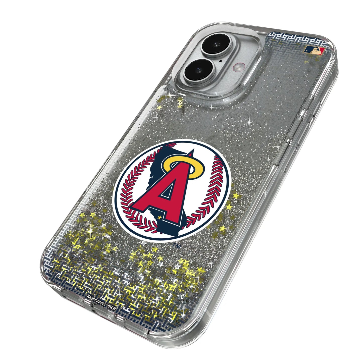 LA Angels 1986-1992 - Cooperstown Collection Linen Glitter Phone Case for Apple iPhone