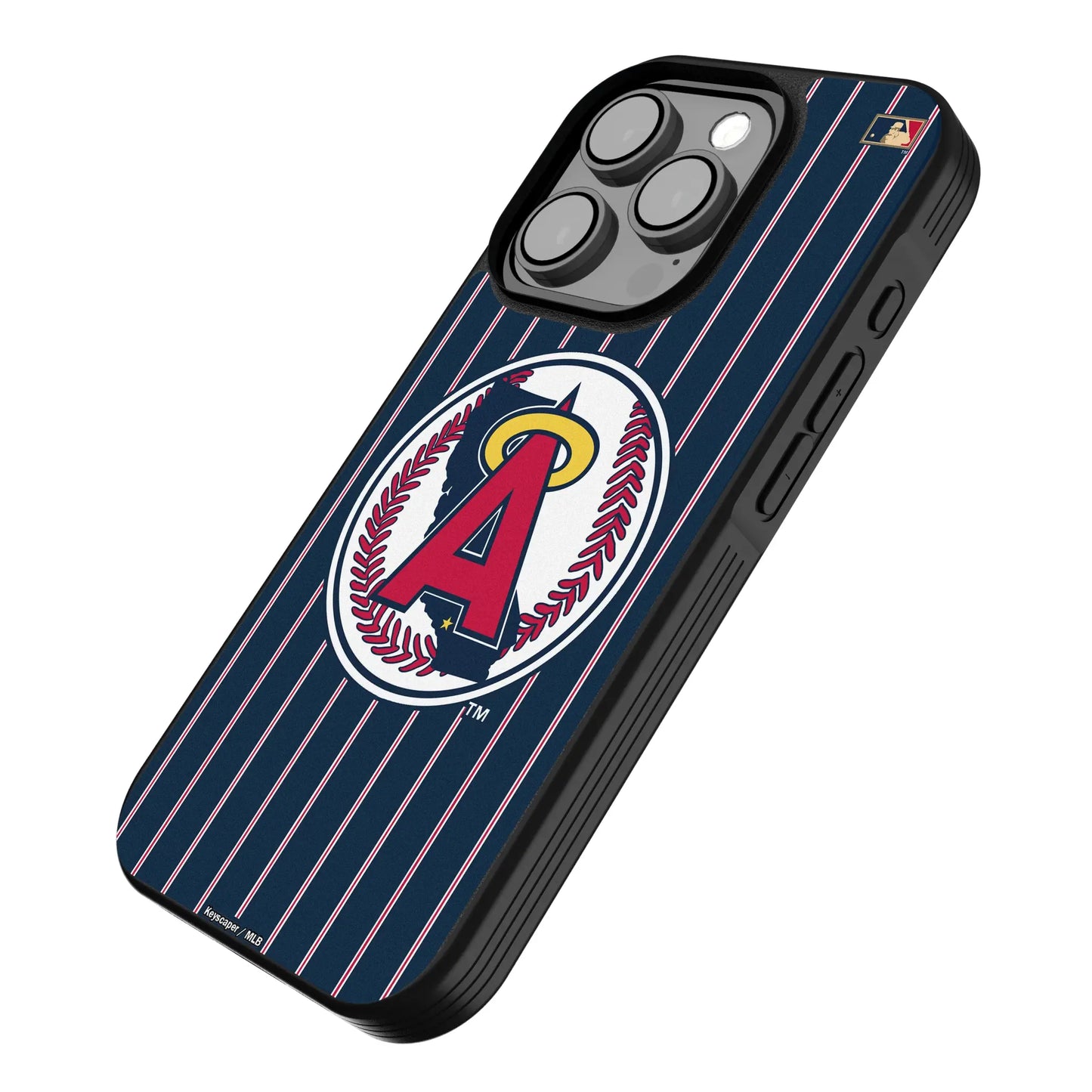 LA Angels 1986-1992 - Cooperstown Collection Pinstripe Bump Phone Case for Apple iPhone